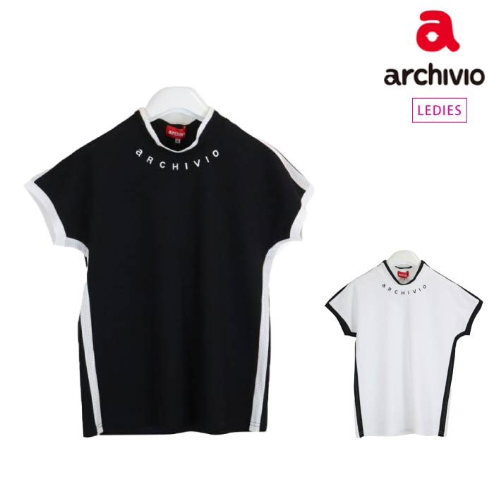 【30%OFF SALE】archivio アルチビオ ゴルフウェア 半袖シャツ レディース バイカラーメッシュUV速乾プルオーバー UVケア 吸水速乾 A359419