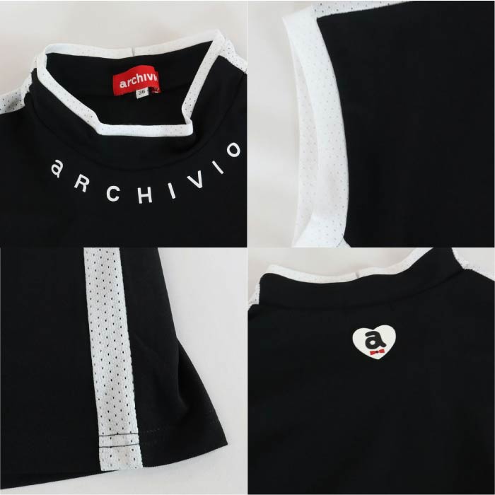 【30%OFF SALE】archivio アルチビオ ゴルフウェア 半袖シャツ レディース バイカラーメッシュUV速乾プルオーバー UVケア 吸水速乾 A359419