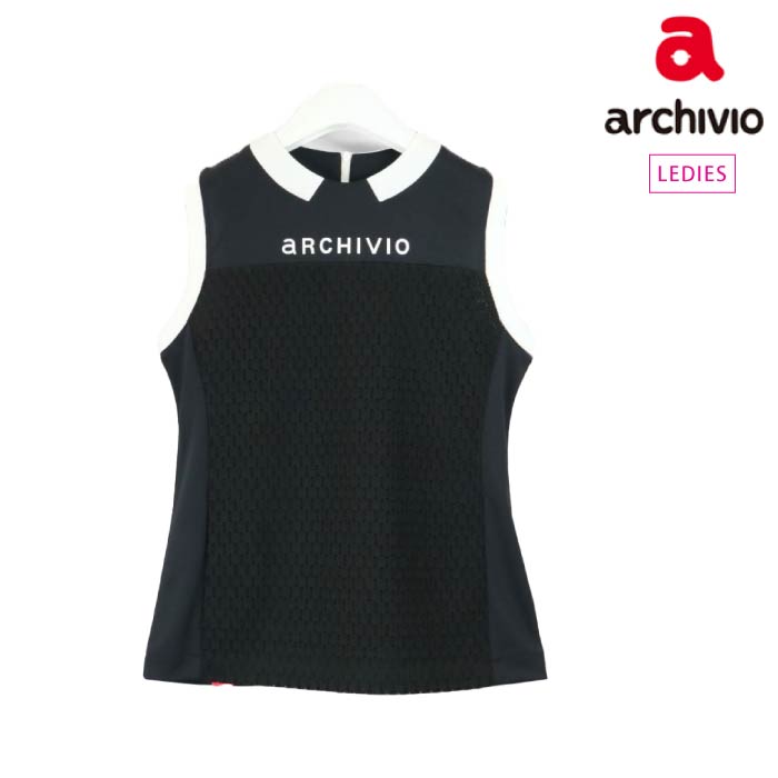 【30%OFF SALE】archivio アルチビオ ゴルフウェア レディース レース速乾ノースリーブプルオーバー A359506