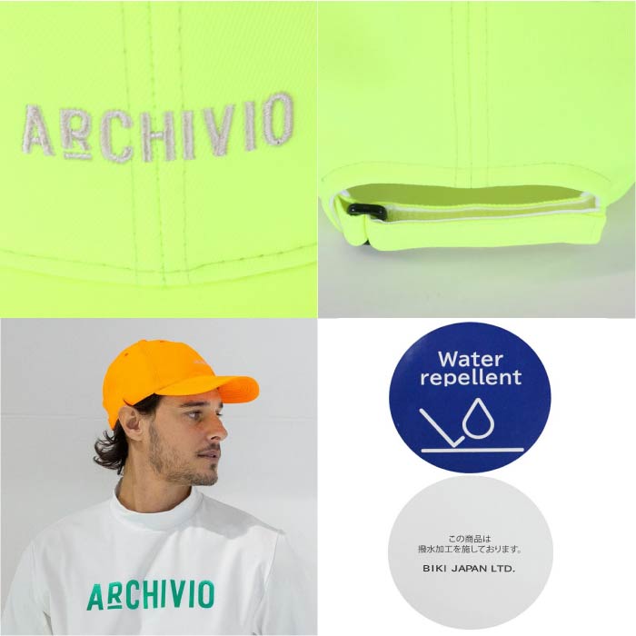 【30%OFF SALE】archivio アルチビオ メンズ 撥水キャップ ネオンカラー A360302