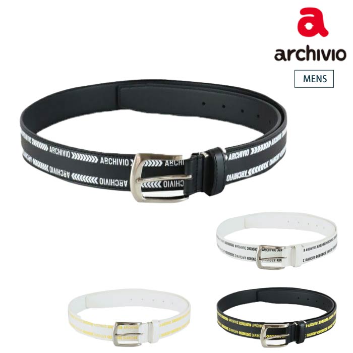 【30%OFF SALE】archivio アルチビオ メンズ ベルト ロゴプリント A360306