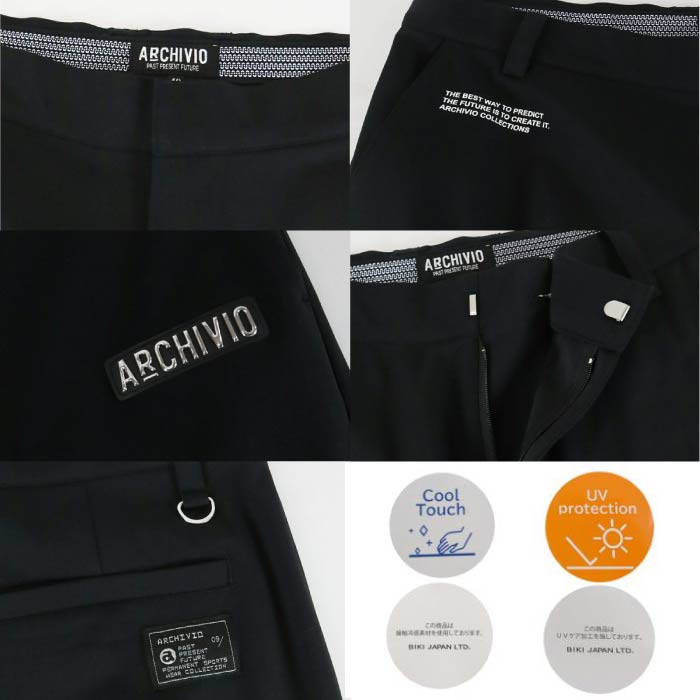 【30%OFF SALE】archivio アルチビオ ゴルフパンツ ゴルフウェア メンズ UV冷感パンツ A367309