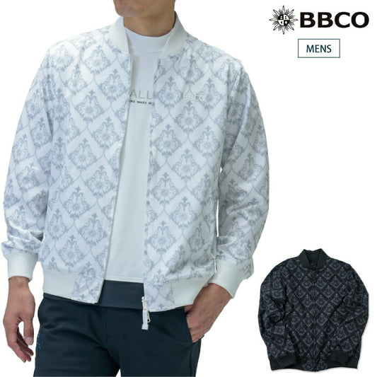 BBCO GOLF ビビコゴルフ メンズ ゴルフウェア リバーシブル MA-1タイプショートブルゾン Aligned baroque pattern REVERSIBLE BLOUSON  A5-3154-11