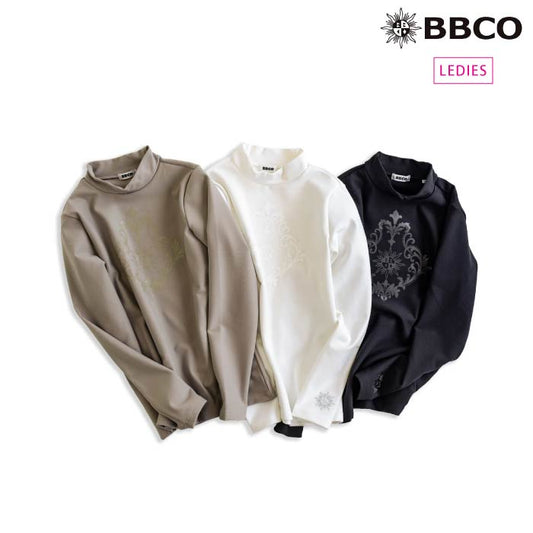 BBCO GOLF ビビコゴルフ レディース ゴルフウェア 長袖モックネックシャツ バロックデザインシリーズ BBCO Baroque Series Long Sleeve Mock Neck セットアップ可 A6-1533-11