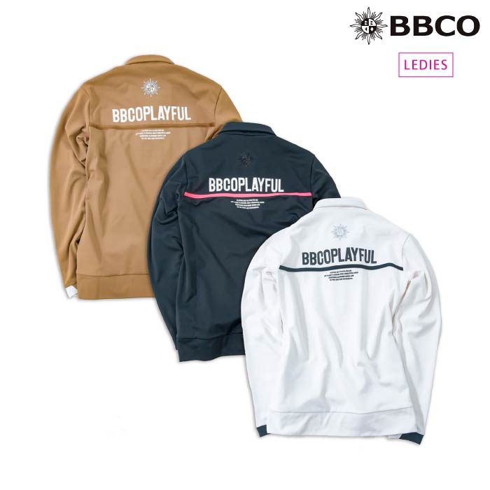 BBCO GOLF ビビコゴルフ レディース ゴルフウェア 長袖ハーフジップポロシャツ LADY’S HALF ZIP BACK PRINT POLO(LONG SLEEVE) A6-1602-11