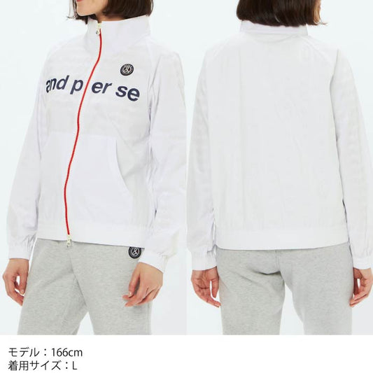 and per se アンパスィ ゴルフウェア レディース エアジャスター切替ブルゾン ストレッチ はっ水 保温 AFF1105G2
