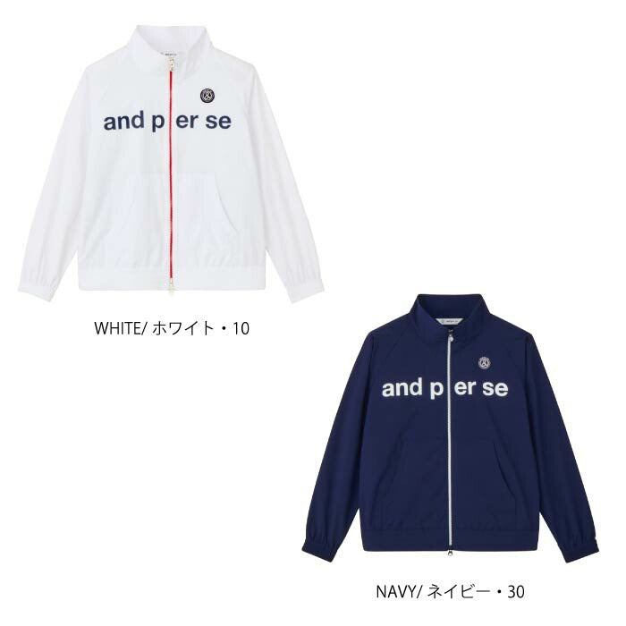 and per se アンパスィ ゴルフウェア レディース エアジャスター切替ブルゾン ストレッチ はっ水 保温 AFF1105G2