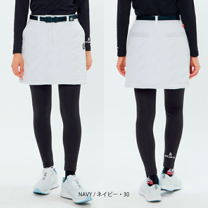 and per se アンパスィ ゴルフウェア レディース 光電子ストレッチレギンス 日本製 ストレッチ 保温 UVケア AFF5815W9