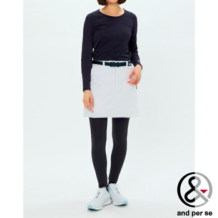 and per se アンパスィ ゴルフウェア レディース 光電子ストレッチレギンス 日本製 ストレッチ 保温 UVケア AFF5815W9