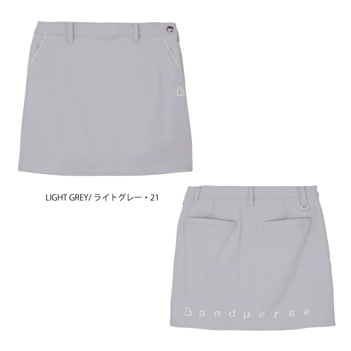 and per se アンパスィ ゴルフウェア レディース クールオックスフォード スカート ストレッチ はっ水 UV 接触冷感 抗菌防臭 遮熱 afs4056e8