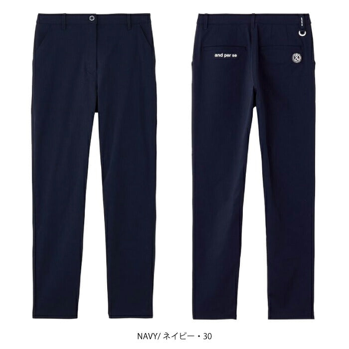 and per se アンパスィ ゴルフウェア レディース オールラウンダーパンツ ロングパンツ ストレートシルエット ストレッチ はっ水 UV 制電ケア 抗菌防臭 AFS5026E1