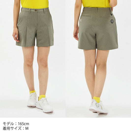and per se アンパスィ ゴルフウェア レディース クールブリーザー ショートパンツ ハーフパンツ マルチストレッチ 接触冷感 抗菌防臭 通気性 サラサラ 快適 AFS5636f5