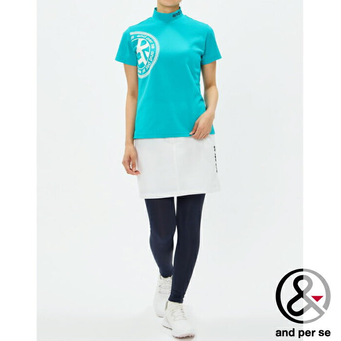 and per se アンパスィ ゴルフウェア レディース COOL is COOL スパッツ マルチストレッチ 吸汗速乾 UV 接触冷感 遮熱 抗菌防臭 AFS5826W5
