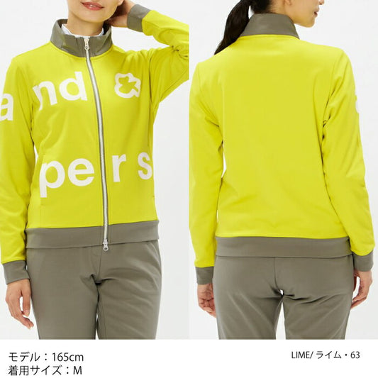 and per se アンパスィ ゴルフウェア レディース ショットスムーザースウェットブルゾン フルジップ仕様 マルチストレッチ 吸汗速乾 UV 抗菌防臭 べたつき軽減 AFS6906J1