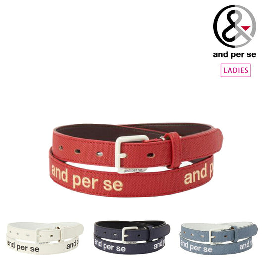 and per se アンパスィ ゴルフウェア レディース ロゴベルト ヴィンテージ風 フリーカット仕様 AFS7516