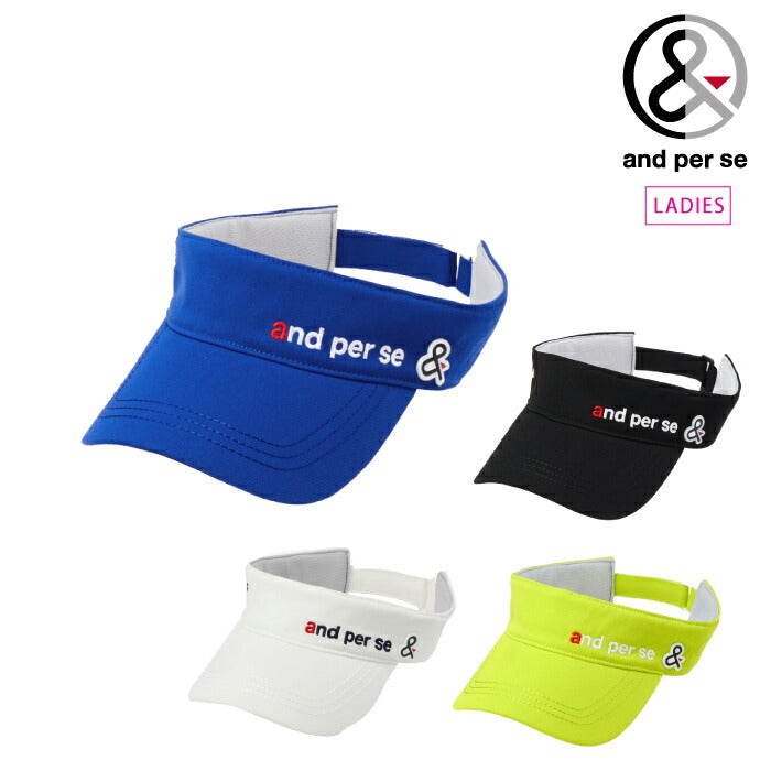 and per se アンパスィ ゴルフウェア レディース ポリエステルツイルサンバイザー UVカット機能 綿タッチ オールシーズン AFS8726