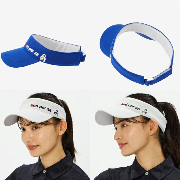 and per se アンパスィ ゴルフウェア レディース ポリエステルツイルサンバイザー UVカット機能 綿タッチ オールシーズン AFS8726