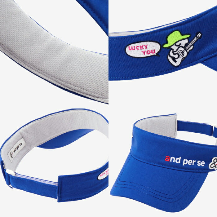 and per se アンパスィ ゴルフウェア レディース ポリエステルツイルサンバイザー UVカット機能 綿タッチ オールシーズン AFS8726