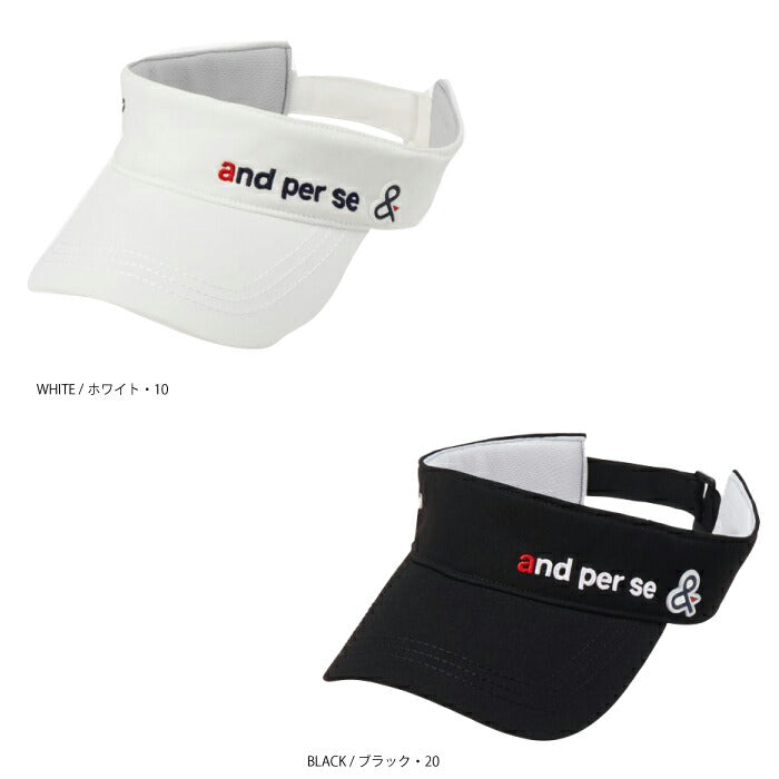 and per se アンパスィ ゴルフウェア レディース ポリエステルツイルサンバイザー UVカット機能 綿タッチ オールシーズン AFS8726