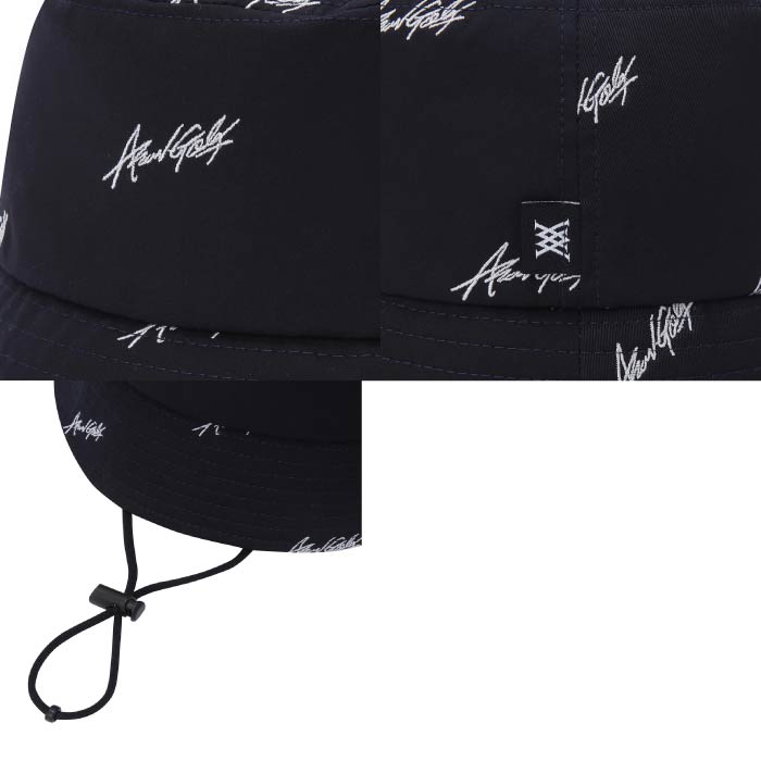 ANEW GOLF アニューゴルフ ゴルフウェア メンズ レディース UNISEX EMBROIDERY PATTERN HAT バケットハット 帽子 サイズ調整可 AGEUUCP44