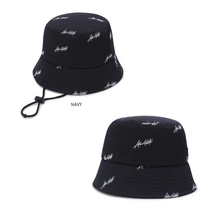 ANEW GOLF アニューゴルフ ゴルフウェア メンズ レディース UNISEX EMBROIDERY PATTERN HAT バケットハット 帽子 サイズ調整可 AGEUUCP44
