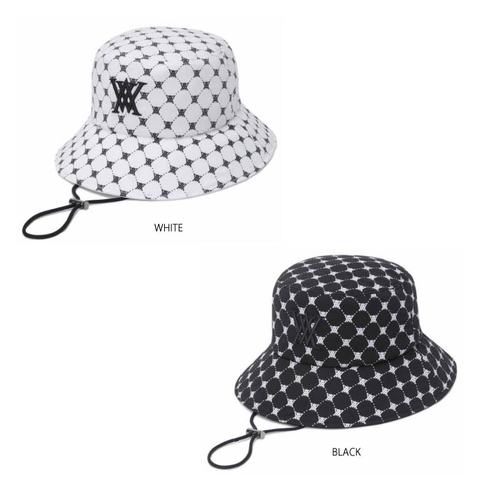 ANEW GOLF アニューゴルフ メンズ レディース UNI MONOGRAM PATTERN BUCKETHAT UNI モノグラムパターン バケットハット AGFUUCP41