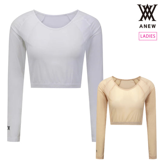 ANEW GOLF アニューゴルフ ゴルフウェア レディース WOMEN BOLERO BASELAYER ウィメンズベースレイヤー ボレロデザイン メッシュ素材 軽量 伸縮性 aggmwts02