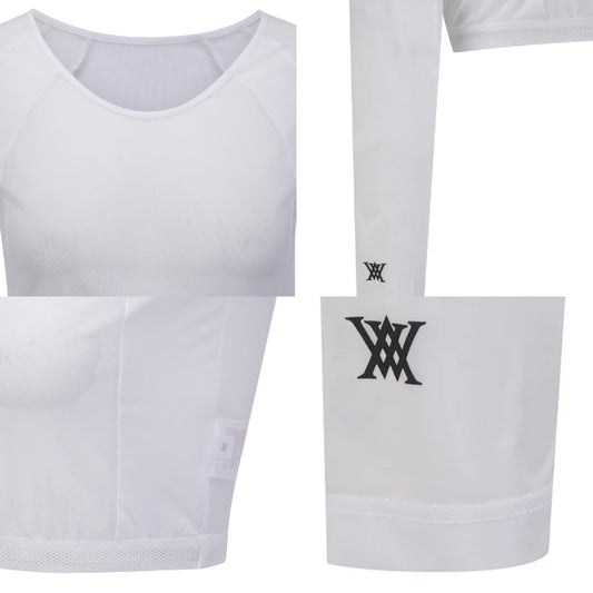 ANEW GOLF アニューゴルフ ゴルフウェア レディース WOMEN BOLERO BASELAYER ウィメンズベースレイヤー ボレロデザイン メッシュ素材 軽量 伸縮性 aggmwts02