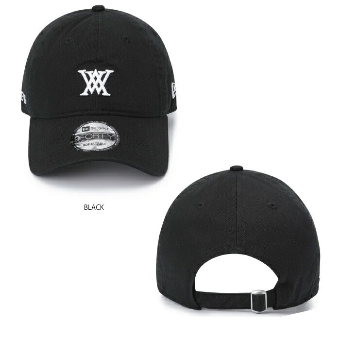 ANEW GOLF アニューゴルフ ゴルフウェア メンズ レディース UNISEX ANEW X NEWERA UNSTRUCTURE CAP 帽子 キャップ コラボ カーブバイザー サイズ調整可能 快適 AGGUUCPN1