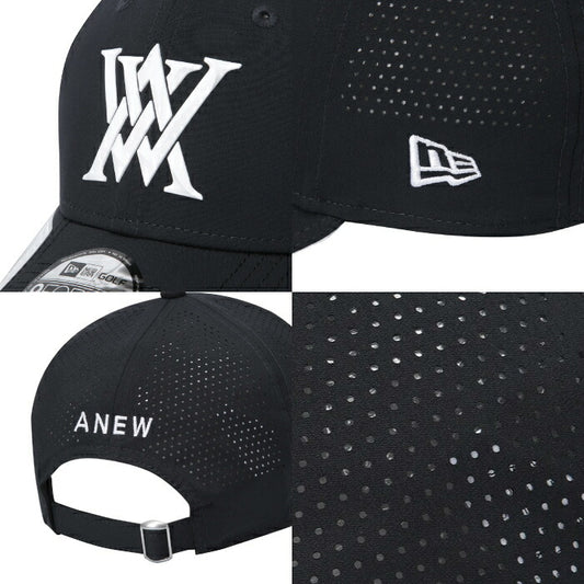 ANEW GOLF アニューゴルフ ゴルフウェア メンズ レディース UNISEX ANEW X NEWERA PUNCHING GOLF CAP 帽子 ANEW×NEW ERAコラボレーション パンチング加工 マグネット機能付きつば agguucpn2