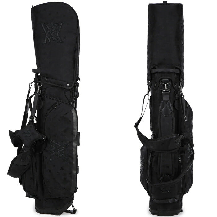 ANEW GOLF アニューゴルフ メンズ レディース 9 UNISEX MILITARY STAND BAG 9インチ仕様スタンドキャディバッグ ショルダーストラップ 透明フードカバー付属 agguusb01bk