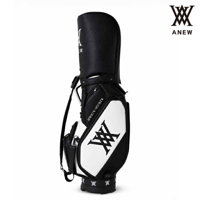 ANEW GOLF アニューゴルフ メンズ レディース 9.5 UNISEX TOUR BAG 9.5インチツアーキャディバッグ ３点留めショルダーストラップ レインカバー ネームタグ付属 agguusb05bk