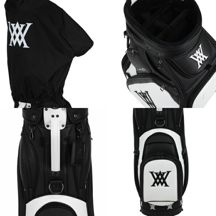 ANEW GOLF アニューゴルフ メンズ レディース 9.5 UNISEX TOUR BAG 9.5インチツアーキャディバッグ ３点留めショルダーストラップ レインカバー ネームタグ付属 agguusb05bk