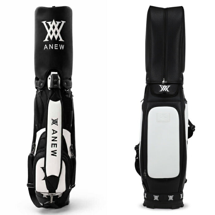 ANEW GOLF アニューゴルフ メンズ レディース 9.5 UNISEX TOUR BAG 9.5インチツアーキャディバッグ ３点留めショルダーストラップ レインカバー ネームタグ付属 agguusb05bk