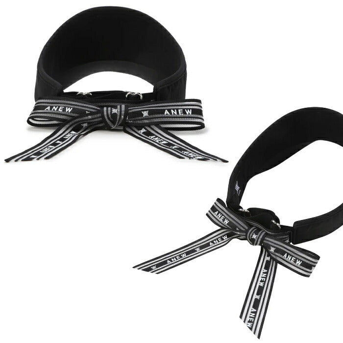 ANEW GOLF アニューゴルフ ゴルフウェア レディース WOMEN ESSENTIAL RIBBON VISOR リボンバイザー バックリボンでアレンジ自在 agguwcp21
