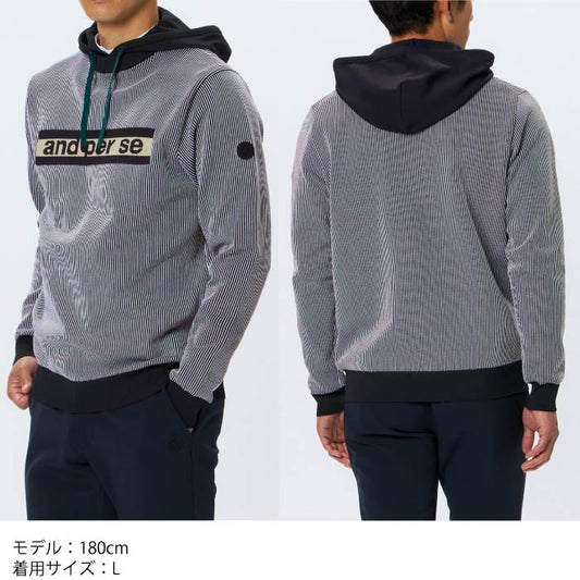 and per se アンパスィ ゴルフウェア メンズ ニットプルパーカ 洗濯機OK AMF2395B4