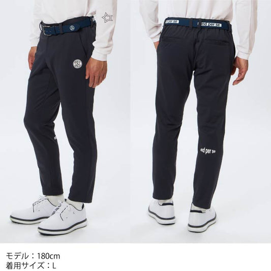 and per se アンパスィ ゴルフウェア メンズ エアロスウェット クロップドパンツ マルチストレッチ UV 撥水 AMF5065J6