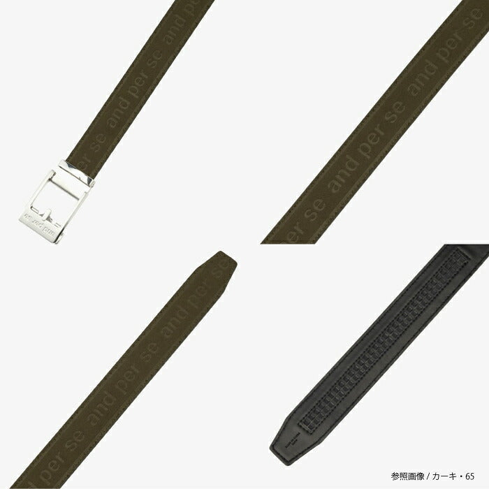 and per se アンパスィ ゴルフウェア メンズ スウェードベルト 長さ調整機能オメガ付き スライド式バックルを採用 amf7426