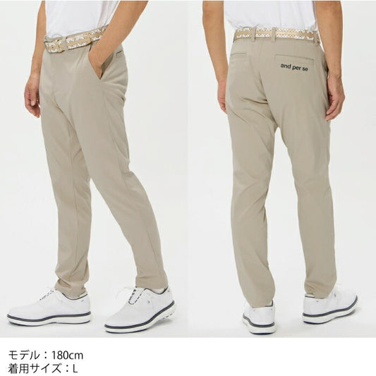 and per se アンパスィ ゴルフウェア メンズ オールラウンダーパンツ ロングパンツ ストレッチ はっ水 UV 制電ケア 抗菌防臭 AMS5026E1