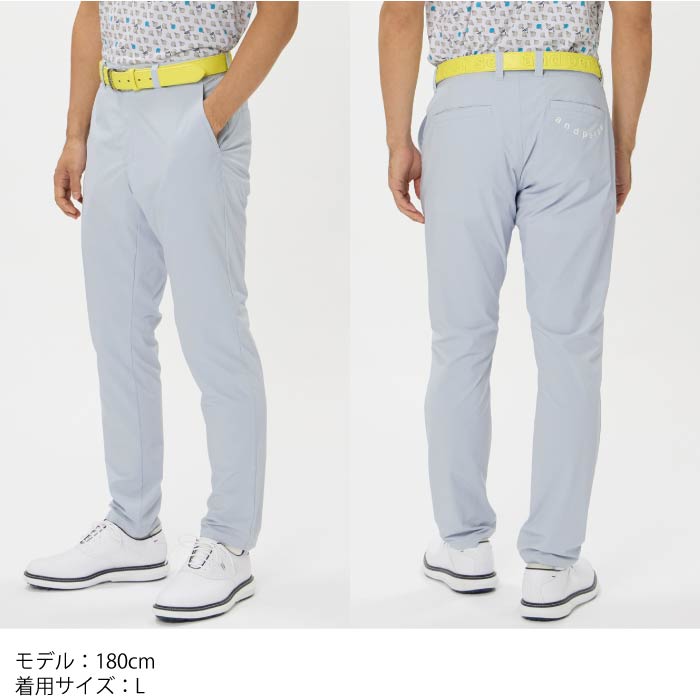 and per se アンパスィ ゴルフウェア メンズ クールラスティング パンツ ロングパンツ マルチストレッチ UV 接触冷感 抗菌防臭 べたつき軽減 ams5036e4