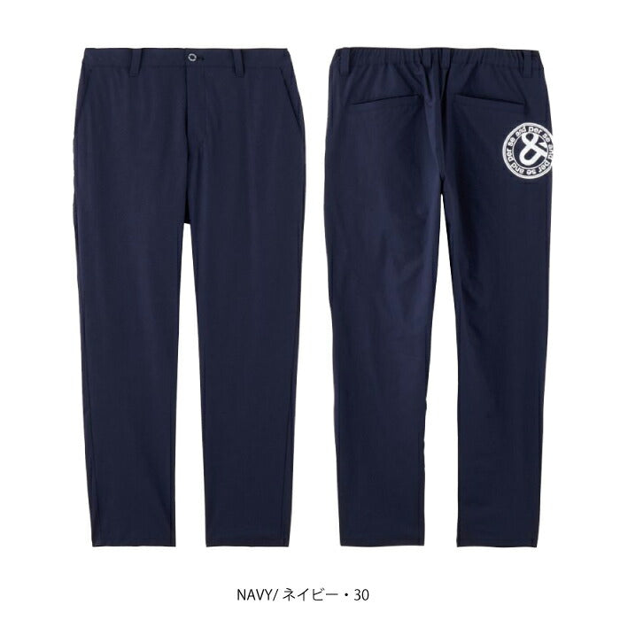 and per se アンパスィ ゴルフウェア メンズ エアリークロス パンツ スリムシルエット ロングパンツ マルチストレッチ はっ水 抗菌防臭 通気 AMS5056E2