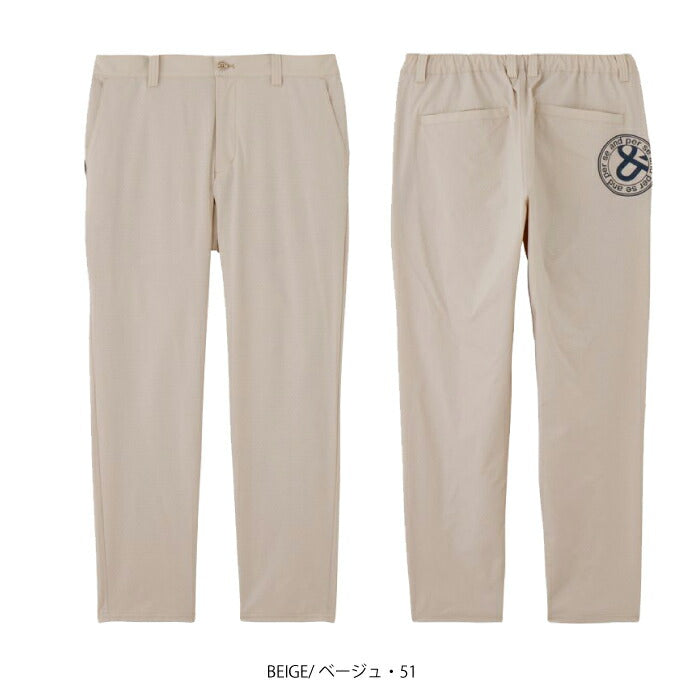 and per se アンパスィ ゴルフウェア メンズ エアリークロス パンツ スリムシルエット ロングパンツ マルチストレッチ はっ水 抗菌防臭 通気 AMS5056E2