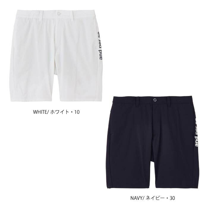 and per se アンパスィ ゴルフウェア メンズ クールラスティング ショートパンツ マルチストレッチ UV 接触冷感 抗菌防臭 べたつき軽減 ams5506e4
