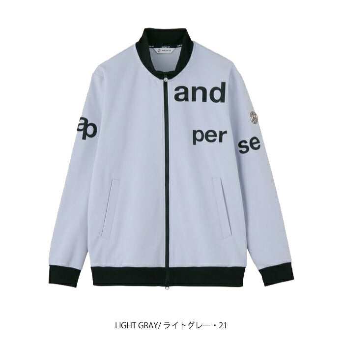 and per se アンパスィ ゴルフウェア メンズ ショットスムーザースウェット フルジップブルゾン スタンドカラー マルチストレッチ 吸汗速乾 UV 抗菌防臭 べたつき軽減 AMS6906J1