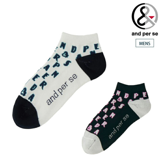 and per se アンパスィ ゴルフウェア メンズ アンクルソックス 吸汗速乾 抗菌防臭機能付 日本製