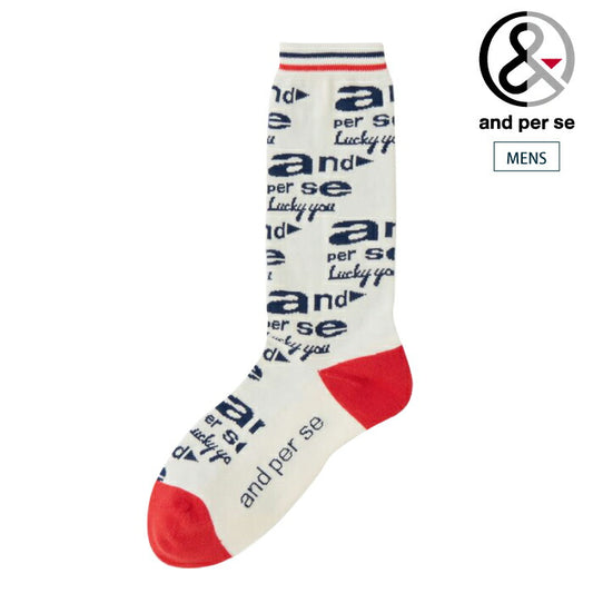 and per se アンパスィ ゴルフウェア メンズ レギュラーソックス 靴下 クッションパイル 日本製 ams8026