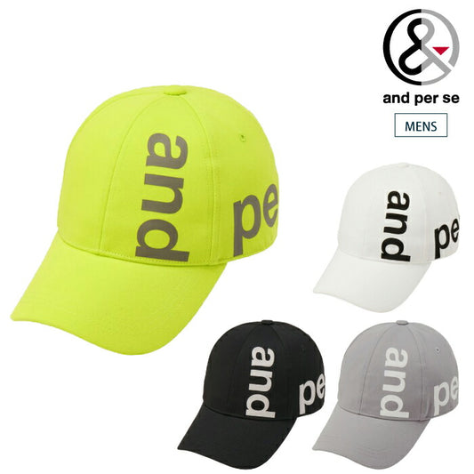 and per se アンパスィ ゴルフ メンズ キャップ 帽子 スポーティ スタイリッシュ UVカット機能 サイズ調整可能 AMS8426