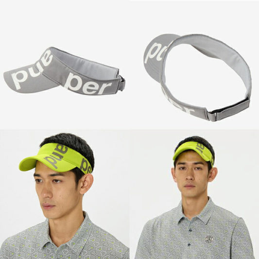 and per se アンパスィ ゴルフ メンズ ポリエステルツイルサンバイザー UVカット機能付 サイズ調整可能 スポーティ スタイリッシュ AMS8726