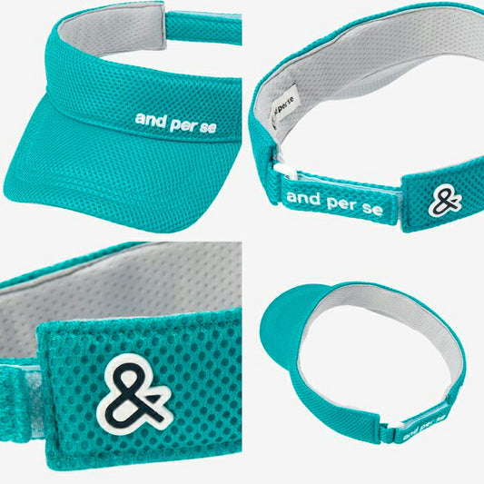 and per se アンパスィ ゴルフウェア メンズ ラッセルメッシュバイザー メガクール 吸汗速乾機能付 UV サイズ調節可 ams8736