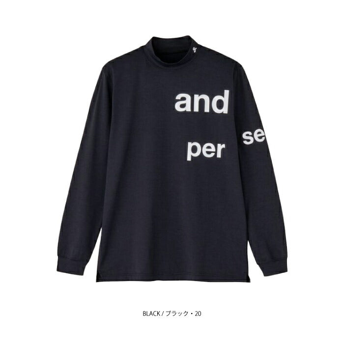 and per se アンパスィ ゴルフウェア メンズ リファインドライ長袖ハイネックシャツ モックネック マルチストレッチ 吸汗速乾 UV 抗菌防臭 ハイスペック素材 高機能素材 ams9206v5